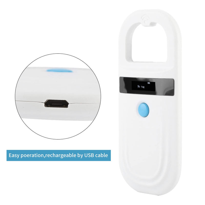 Honiwu Pet Microchip Scanner, 134.2Khz/125Khz Animal Chip Reader, Pet Reader, Rechargeable Pet Chip ID Scanner Handheld Reader Chip Reader for Dogs/Cats ISO11784/11785/FDX-B/EMID - PawsPlanet Australia