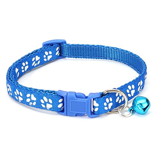 [Australia] - Xiaolanwelc@ 12Pcs/lot Pet Dog Collar with Bell Adjustable 19-32cm Reflective Nylon Dog Collar Durable Heavy Duty for All Breed All Weather 