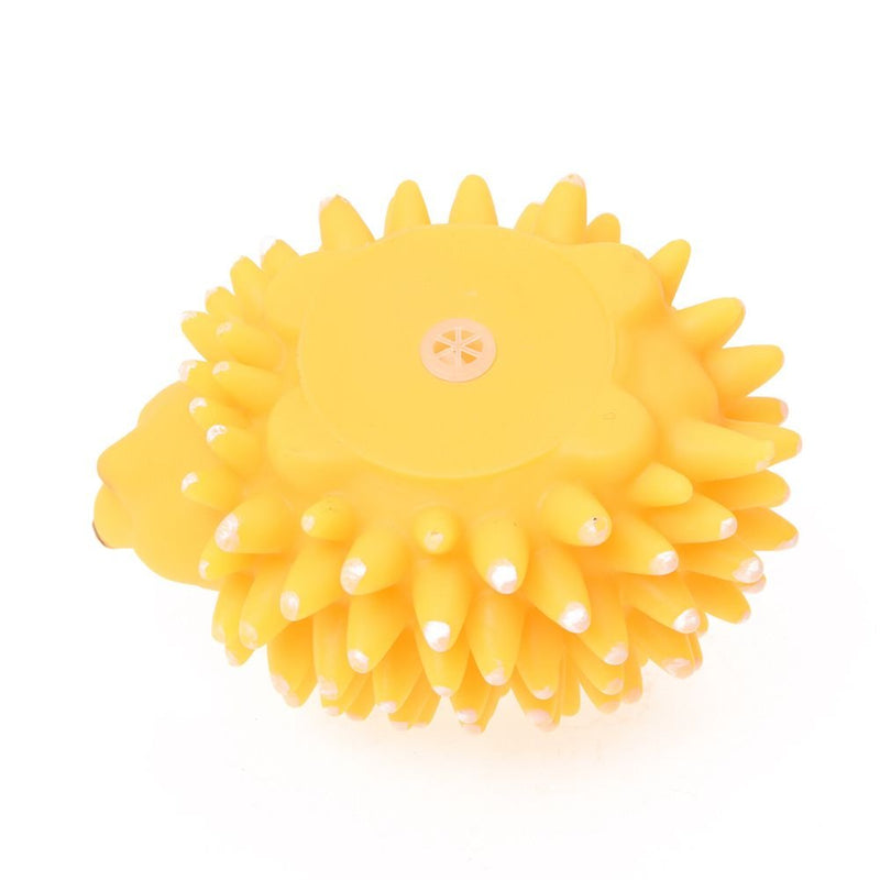 Kuinayouyi Yellow Vinyl Rubber Hedgehog Shaped Squeaky Chew Toy for Pet Dog - PawsPlanet Australia