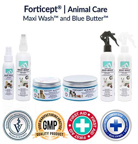 Forticept Blue Butter Antimicrobial Gel, Antiseptic Hydrogel Dogs Wound Care, Dogs & Cats for Skin Infections, Rashes, Sores, Wounds, Burns | 4 OZ - PawsPlanet Australia