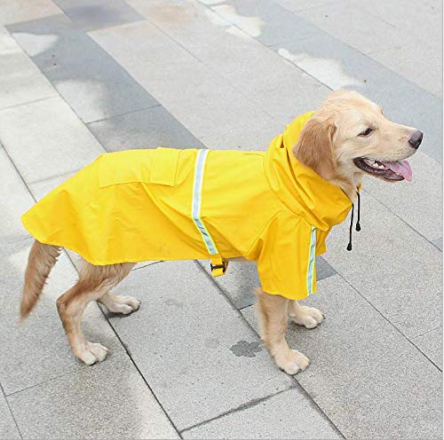 [Australia] - SAYGOGO-- Pet Raincoat /Ajustable Pet Fashion Waterproof Clothes / PU Waterproof Raincoat /Lightweight Rain Jacket Poncho  Hoodies for Small Medium 