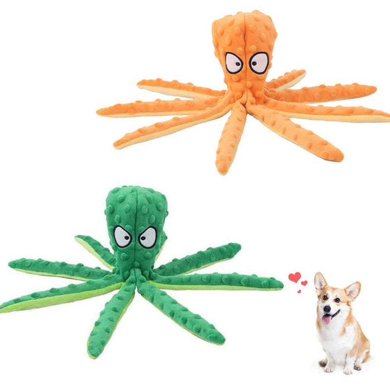 Qanye 2 pieces squeaky toys for dogs, dog toys, plush dog toys, dog toys without filling, for cleaning teeth, suitable for small and medium dogs - PawsPlanet Australia