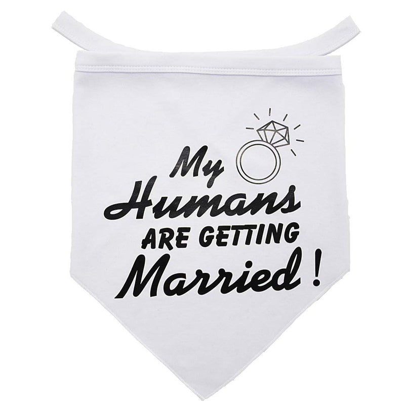 [Australia] - My Humans are Getting Married Dog Bandana for Medium to Large Dogs Wedding Pet Bandana Triangle Bibs Scarf Accessories 