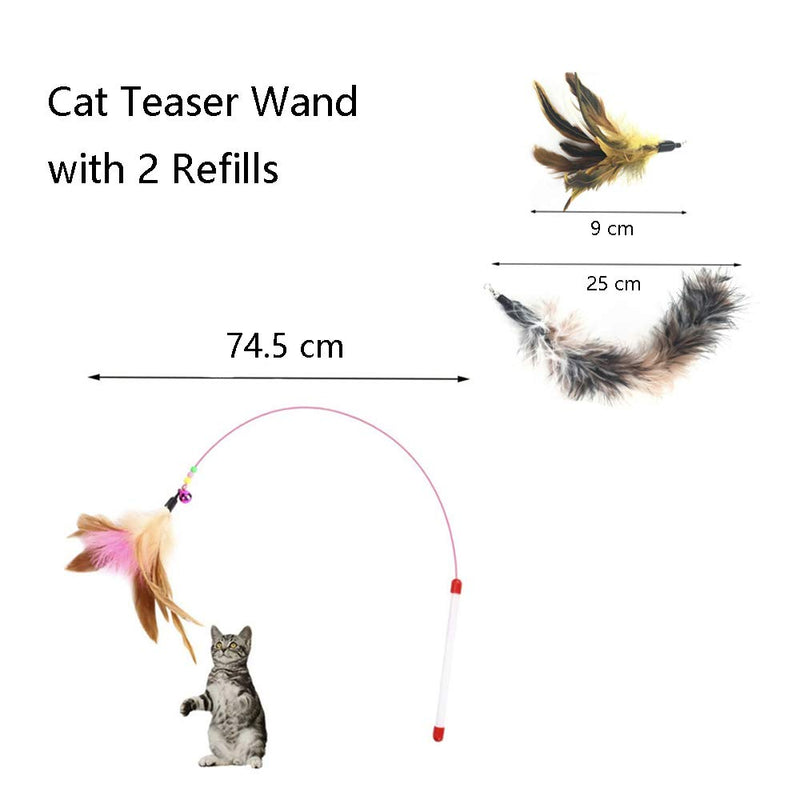 WeFine Cat Toys 20Pcs Kitten Toys Cat Interactive Toys Set for Indoor Cats - PawsPlanet Australia