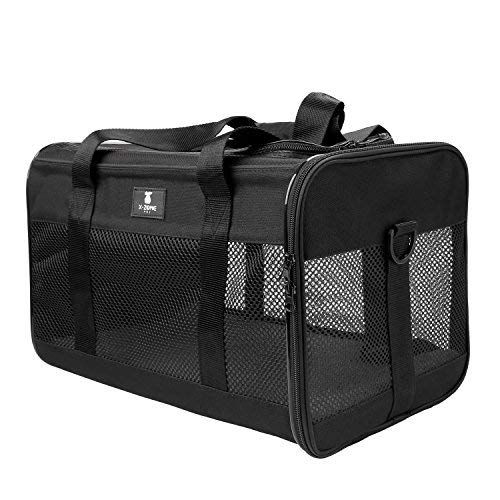 X-ZONE PET Airline Approved Soft-Sided Pet Travel Carrier for Dogs and Cats (Medium, Black) Medium - PawsPlanet Australia
