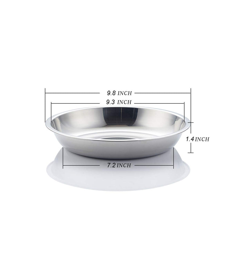 [Australia] - VENTION Global Wansheng Cat Food Dish, Whisker Relief Cat Bowls, Stainless Steel Pet Bowls, Shallow Cat Dish, Dog Food Bowls, 10-42 Oz SET OF 4 9 4/5 Inch-Outer Dia. 