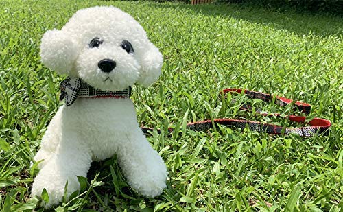 Rayzm Pet Collar and Leash Set with Detachable Bow Tie for Small Dogs, Adjustable Dog Collar, 115 * 1.5cm Soft Comfortable Leash with Strong Metal Hook (S) S - PawsPlanet Australia