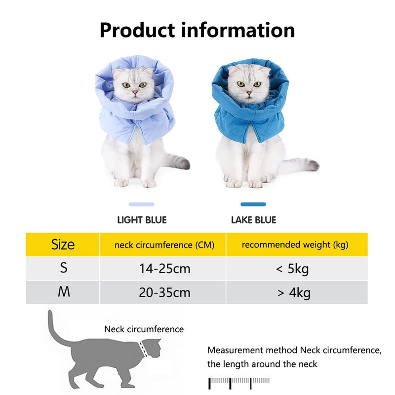 Cat Protective Collar Soft Cat Elizabeth Collar, Adjustable Pet Protective Collar, Neck Brace Cat Recovery Collar for Infections, Scratches, Post-Operative Recovery (Dark Blue+S) Cat Protective Collar - PawsPlanet Australia