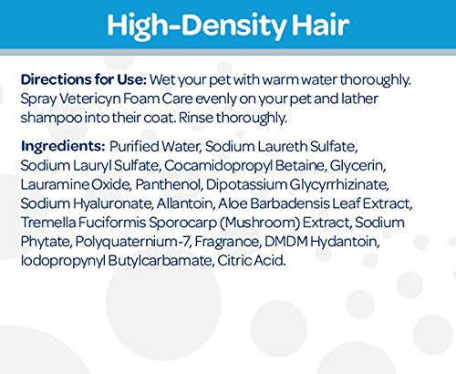 [Australia] - Vetericyn FoamCare Pet Shampoo for Thick Coats Promotes Healthy Skin and Coat - Hypoallergenic with Aloe - Cleans, Moisturizes, and Conditions – Instant Foam Shampoo – 16-Ounce 