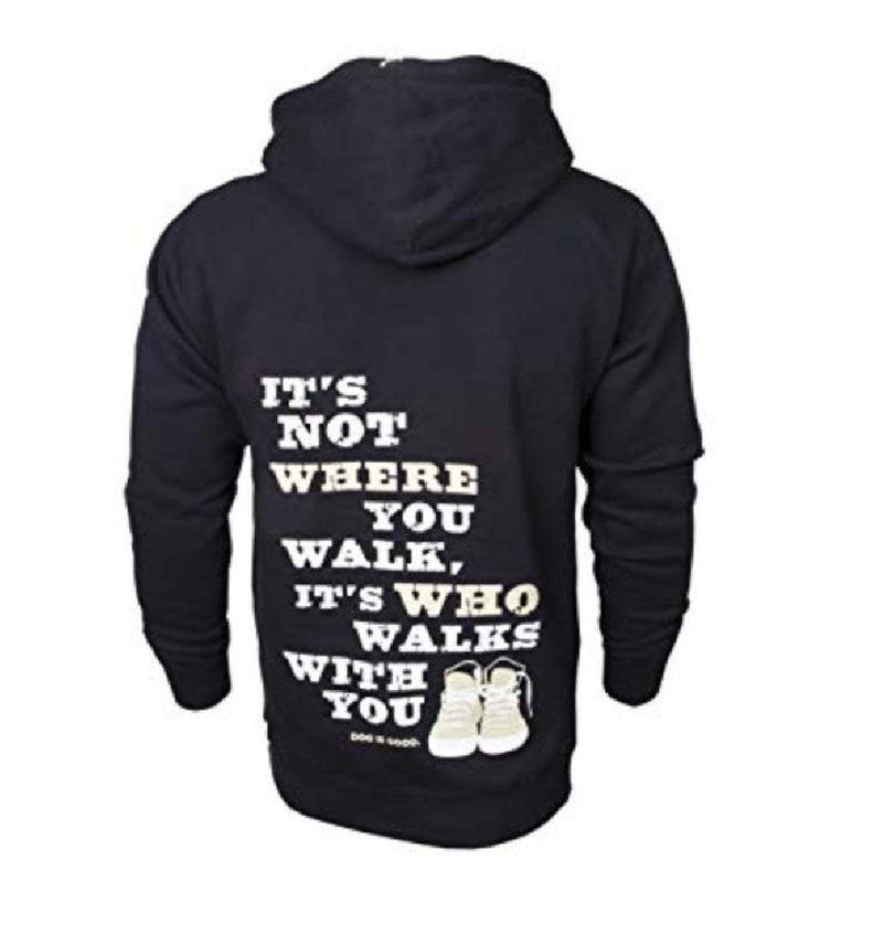 [Australia] - Dog is Good Unisex Never Walk Alone Hoodie - Great Gift for Dog Lovers! Navy Blue XX-Large 