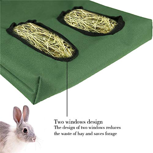 Rabbit Hay Feeder Bag, Guinea Pig Hay Feeder Storage, Rabbit Hay Bag, Guinea Pig HayFeeder,Small Animals Hay Feeder Storage，600D OxfordCloth Fabric (Green) Grass green - PawsPlanet Australia