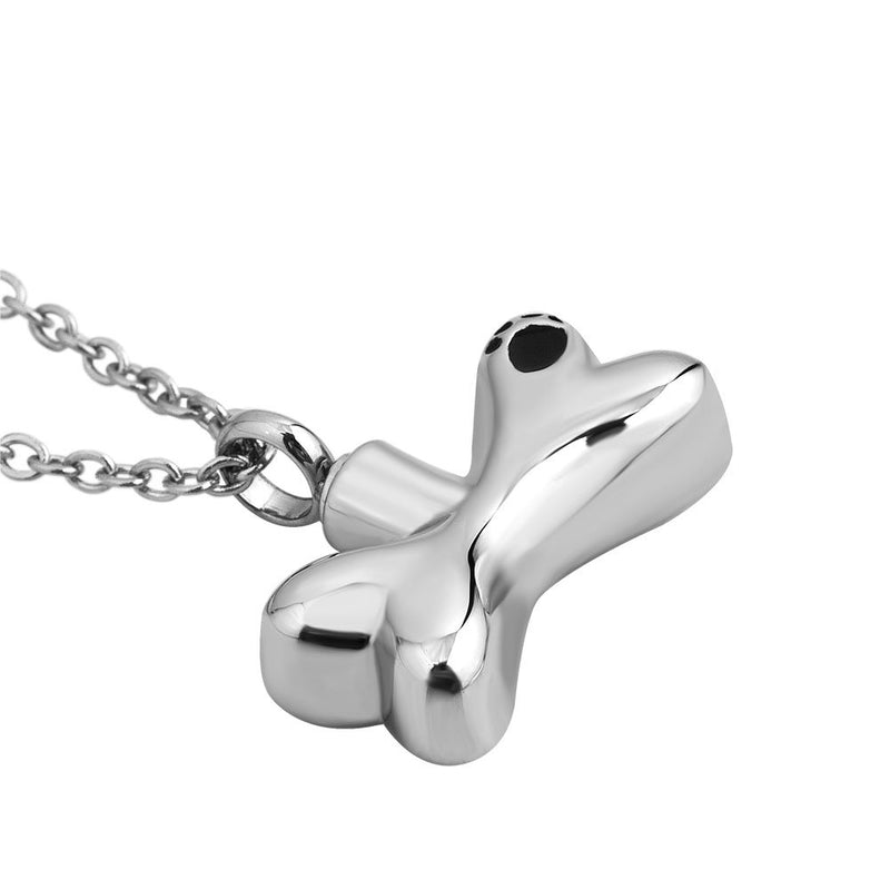 [Australia] - Q&Locket Pet Dog Bone Urn Necklace Memorial Ashes Holder 