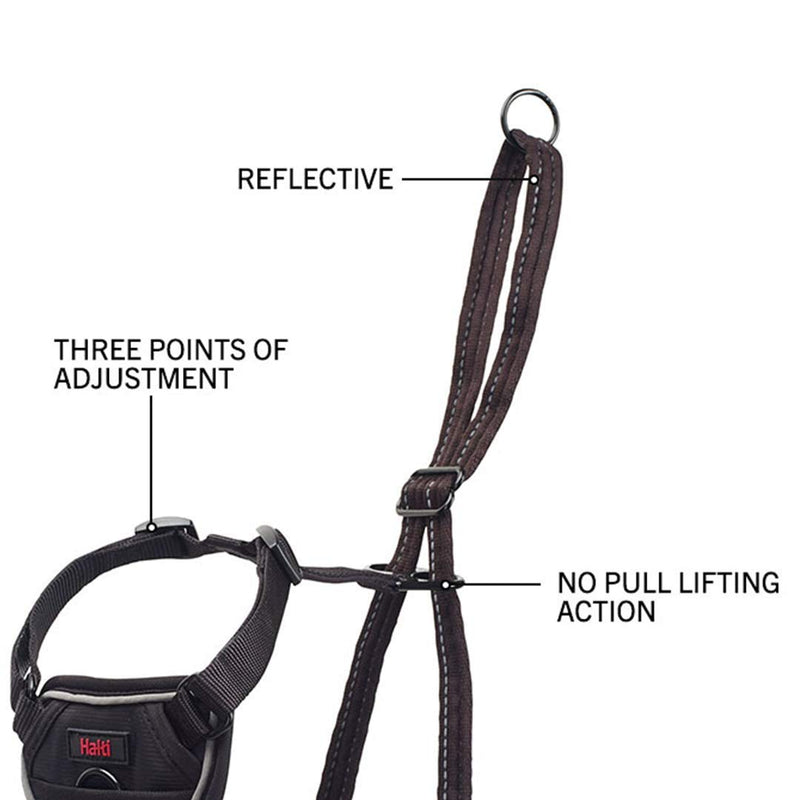 Halti No Pull harness and training leash combo pack, stops dog pulling on walks with Halti, including large Halti No Pull harness and double-sided leash, black (14329W) Large Harness - PawsPlanet Australia