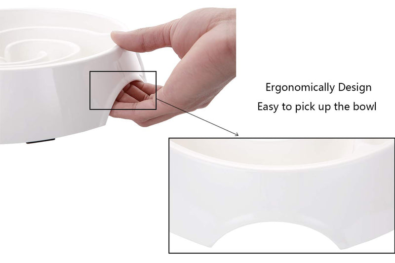 [Australia] - PETDURO Slow Feed Dog Bowl Large 9.75 inch with Food Capacity of 14 oz, Durable Pet Slow Eating Bowl with Non-Slip Base Easy Cleaning Avoid Indigestion or Obesity 