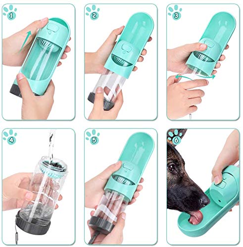 Portable Dog Water Bottle for Walking, No Drip Pet Travel Drinking Wate - PawsPlanet Australia