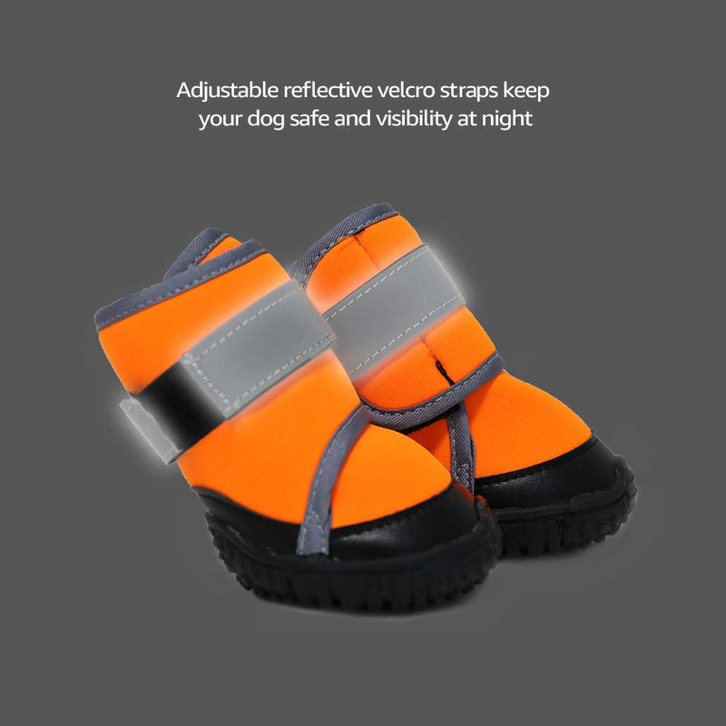 JiAmy 2-PCS Dog Shoes Waterproof Dog Boots Snow Dog Booties Dogs Paw Protection with Anti-Slip Sole, Dog Snow Socks for Beagle, Small Bulldog, Cocker Spaniel, Corgi S (2-Pieces) - PawsPlanet Australia