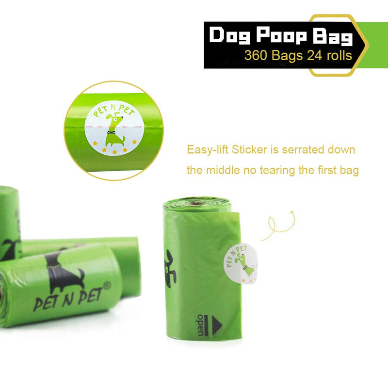 [Australia] - PET N PET Poop Bags 360 Count Poop Bags Refill Rolls EPI Additive Eco Friendly Unscented Dog Poop Bags Leak-Proof and Strong Premium Dog Waste Bag 