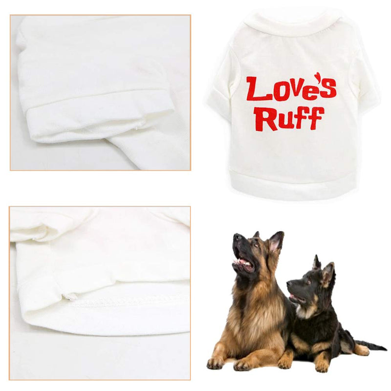 [Australia] - DERUILA 2 Pack Dog Sweater Shirt Clothes: Cotton Dog T Shirt Plain Puppy Kitten Sweater for Small Girl Dogs Costumes XS 