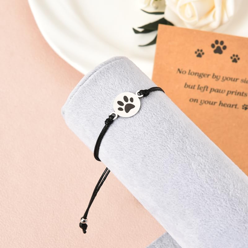 Xiyantiji Pet Memorial Gifts for Dogs Paw Print Bracelet for Dog Owner Pet Lover Remembrance Gifts for Loss of Dog Sympathy Bracelet Bereavement Gift for Sister Friends - PawsPlanet Australia