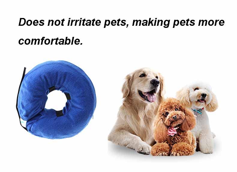 Pet Inflatable Protection Cover Collar for Dogs and Cats with Adjustable Buckle Recovery Puppy Cone with Adjustable Neck, Prevent Dogs from Biting & Scratching, Recovery from Surgery or Wounds - S - PawsPlanet Australia