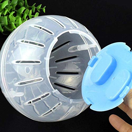 JUILE YUAN Silent Hamster Mini Running Activity Exercise Ball 4.72 inch Toy Transparent Hamster Ball Dog Special Toy Ball Small Animals Cage Accessories Blue - PawsPlanet Australia