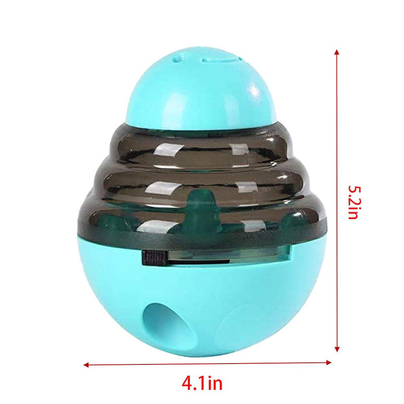 Elvesera Dog Food Interactive Dispenser Toys Cat Stimulation Puzzle Feeder Toy Pet Slow Kibble Dispensing Ball Dog Gives Cat Fun IQ Active Stimulation Blue - PawsPlanet Australia