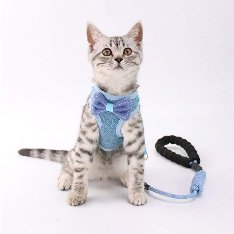 2 Pack Cat Harness with Leash Escape Proof,Adjustable Kitten Walking Jacket,Soft Breathable Pet Vest for Kitten Puppy - PawsPlanet Australia