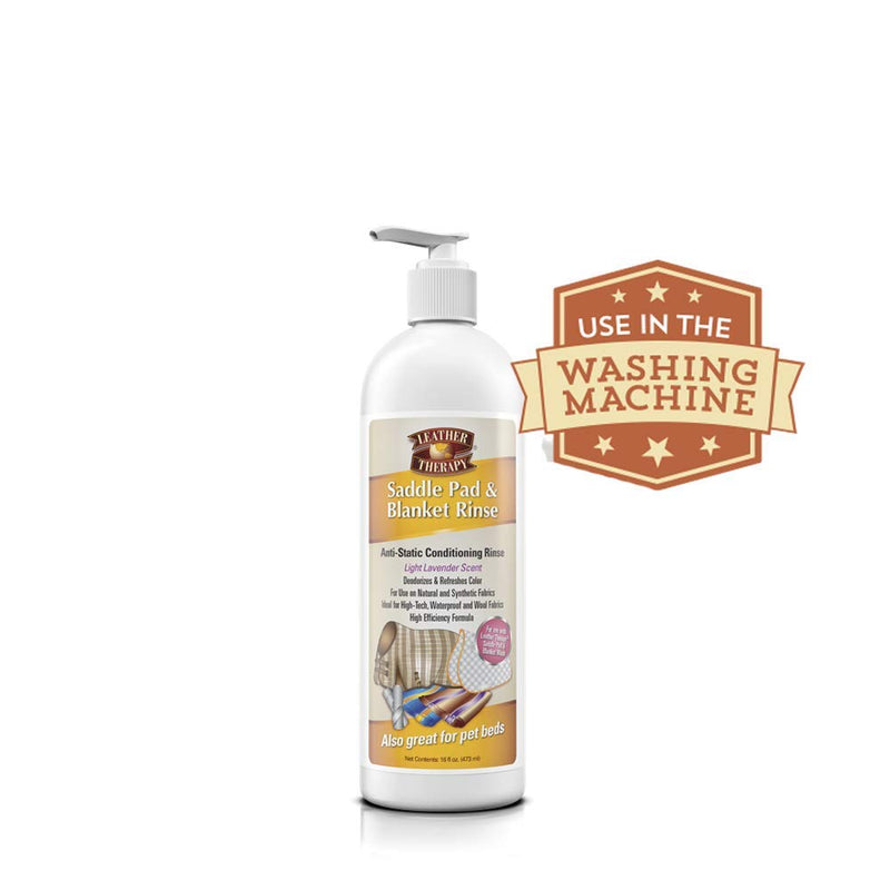 [Australia] - Leather Therapy – Saddle Pad & Blanket Rinse Solution – Anti-Static, Multi-Fabric Conditioner to Soften & Deodorize Horse Accessories & Pet Beds, 16 oz 