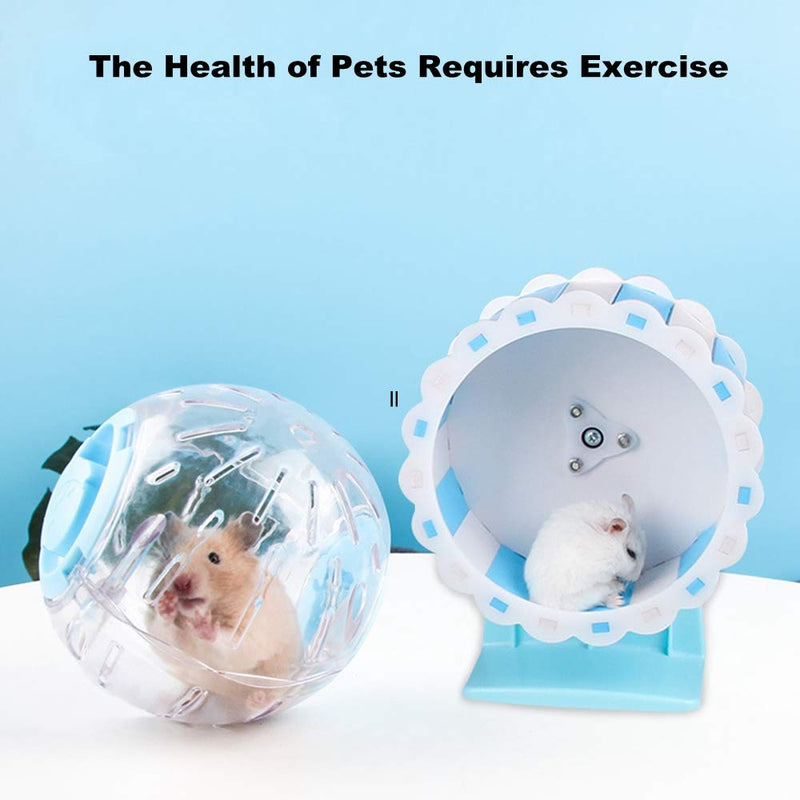 FOUUA Silent Hamster Ball, Mini Running Activity Exercise Ball Toy Transparent Hamster Ball Dog Special Toy Ball Small Animals Cage Accessories Blue - PawsPlanet Australia