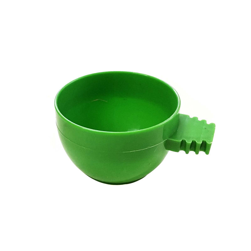 Cotsdan 5Pcs Bird Feeders for Wire Cage Hanging Mini Food Water Bowl Plastic Green Sand Cup No-Tipping Feeding Holder for Parrot Pigeon, Round Diameter 1.96in - PawsPlanet Australia