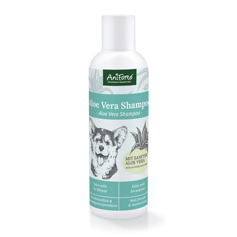 AniForte Aloe Vera puppy shampoo for dogs 200ml - dog shampoo mild & fragrance-free, puppy shampoo for young dogs & sensitive dogs, for shiny & easy-to-comb fur - PawsPlanet Australia