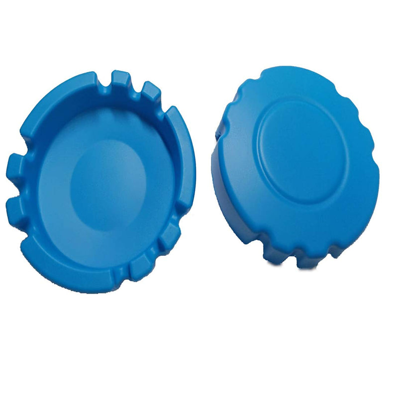 Silicone Ashtray Round Premium with 9 Rest Groove Dab Tool Holder (Ashtrays Blue 2/pack) Ashtrays Blue 2/Pack - PawsPlanet Australia