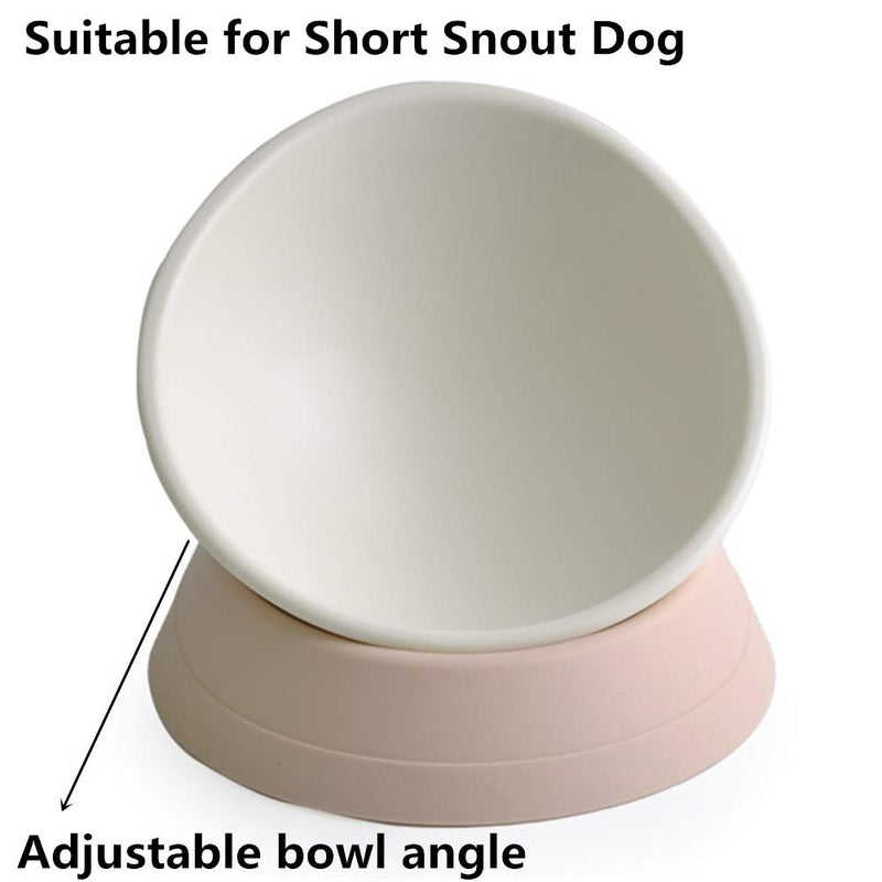 [Australia] - Umysky Dog Bowls Anti-Slip Dog Cat Dish Detachable Rubber Dog Bowl Pet Sterile Tilted Pet Feeder Slope Base 