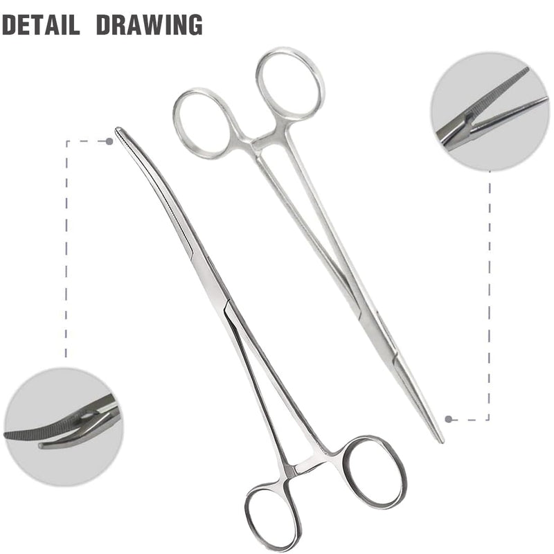 ASYKNM 2 pieces ear tweezers, dog ears plucking pliers, hair plucking pliers, dog hair plucking pliers, animal hair remover, stainless steel, rust-proof with internal teeth without lock in professional quality - PawsPlanet Australia