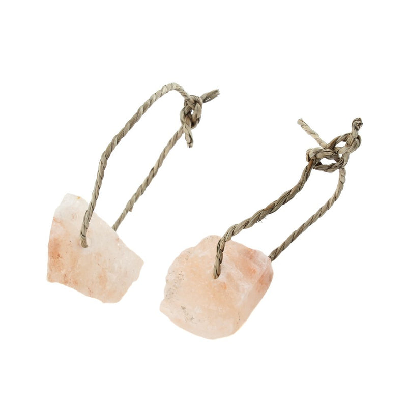 [Australia] - emours 2 Pack Natural Himalayan Rock Small Animals Salt Lick on a Rope Chew Treat Toy 