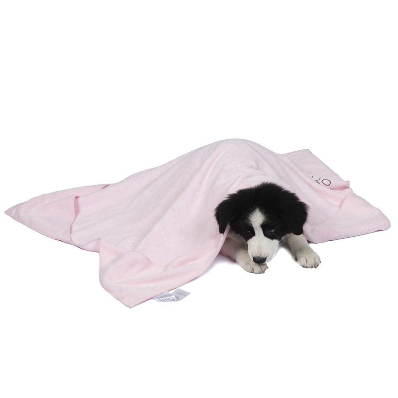 Winthome Super Absorbent Dog Drying Towel, Microfiber Pet Bath Towel (77x97cm, Pink) 77*97cm - PawsPlanet Australia