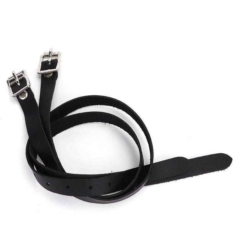 Spur Straps, 1 Pair 50cm Lengthen Leather Riding Straps with Stainless Steel Buckle for Horse Equestrian Riding Control - PawsPlanet Australia