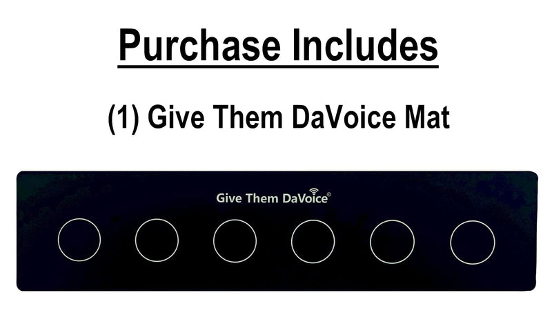DaVoice Dog Button Mat (6 Button Placements) for Dog Communication Buttons, Dog Buttons for Communication Board, Dog Speaking Word Training Talking Button Pad (Buttons and Attachments Not Included) - PawsPlanet Australia