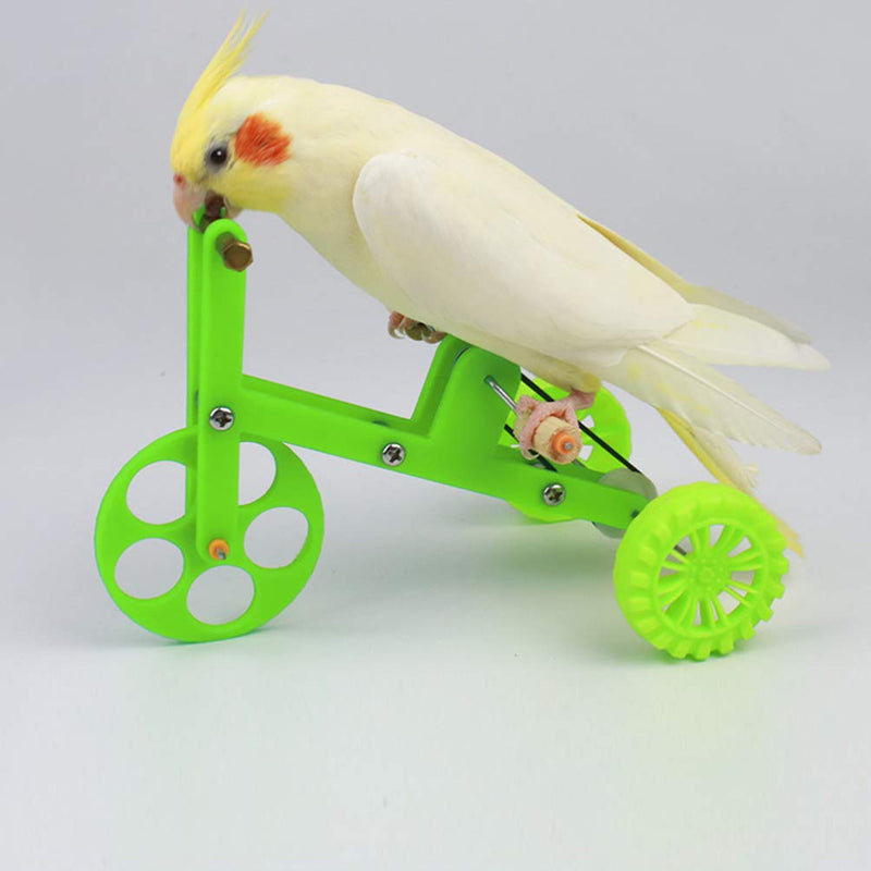 [Australia] - POPETPOP Parrot Training Toy Mini Bike Toy Intelligence Training Toy for Parakeet Cockatiel Conure Budgies Lovebird (Green) 