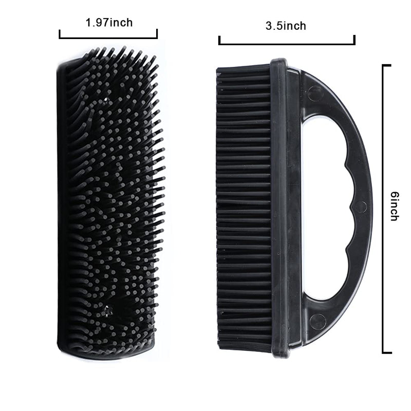 Rubber Pet Hair Removal Brush Lint & Hair Removal Cat Dog Hair Remover Brush Pet Hair Removal Tool Silicone Lint and Debris Remover for Cleaning, Grooming, Lint and Fur Removal, Home, (black) Black - PawsPlanet Australia