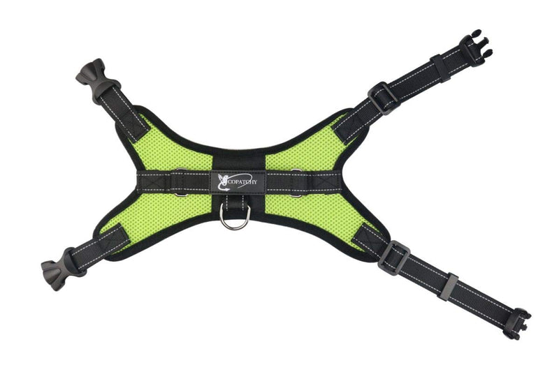 Copatchy No Pull Reflective Adjustable Dog Harness with Handle X-large Green - PawsPlanet Australia