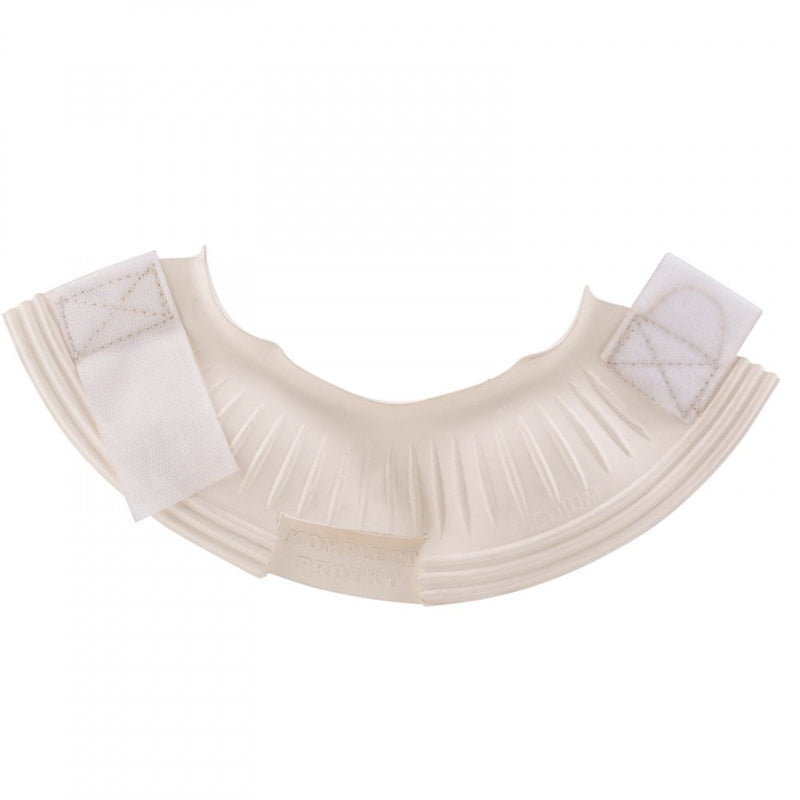 [Australia] - Horze Double Closure Ribbed Rubber Bell Boots White Medium 
