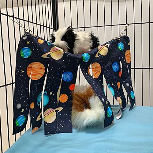 FULUE Guinea Pig Hideout, Corner Fleece Forest Hideaway for Guinea Pigs, Ferrets, Chinchillas, Rats, Bunny & Other Small Animals Hammock Hideout - PawsPlanet Australia