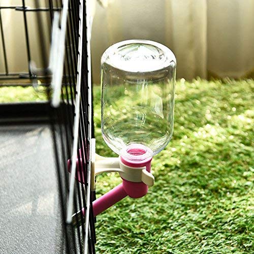 500ml Pet Water Bottles No Drip Small Animal Automatic Feeders Leak proof Drinking Dispenser Hanging Outdoor No Spill Water Drinking Bottle Holder for Puppy Dog Cat Rabbit Hamster Hedgehog,BPA Free pink - PawsPlanet Australia