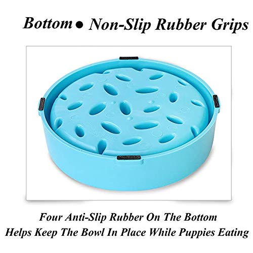 Rantow Dogs Slow Feeder Bowl, Non-Slip Bloat Stop Dog Bowl Preventing Choking Fun Pet Drink Water Bowl for for Large Medium Small Dogs (Pink) Pink - PawsPlanet Australia