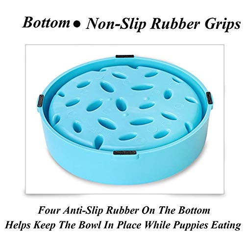 [Australia] - LEMON PET Dog Slow Feeder Bowl, Fun Foraging Anti Choking Anti Gobble Anti-Choke Interactive Feeding Slow Eating Bowls Non-Slip Pink 