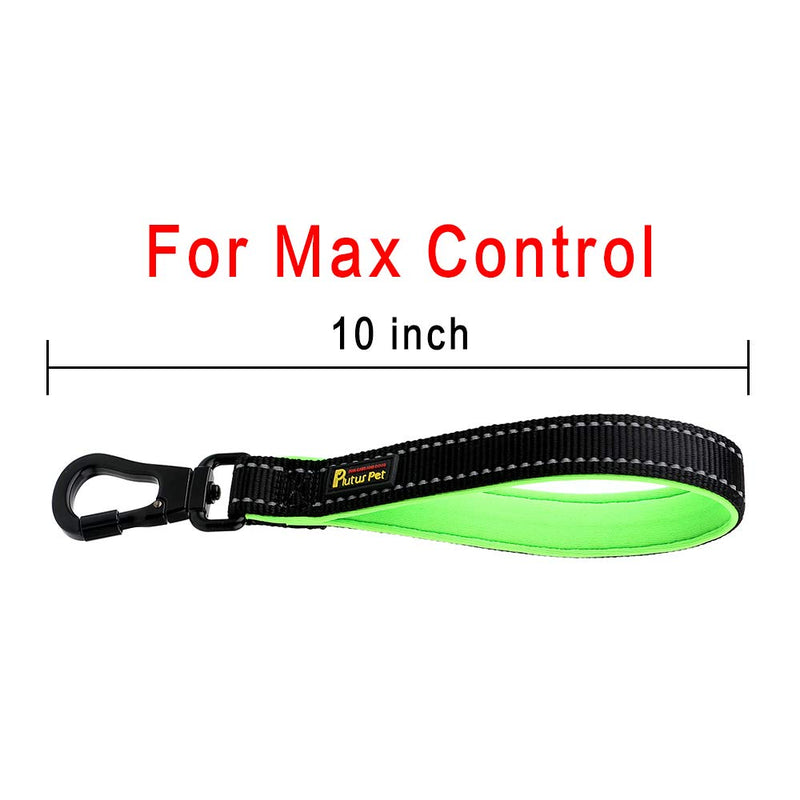 PLUTUS PET Strong Training Dog Lead with Rock Climing Carabiner Clip, Relective Nylon Dog leash Padded Handle, Training Lead for Large and Medium Dogs(25cm,Black) 25 cm (Pack of 1) Black - PawsPlanet Australia