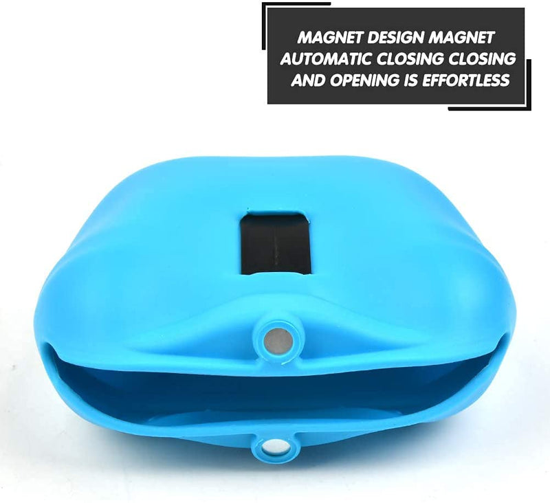 Dog Treat Pouch Silicone Dog Treat Bag Cat Treat Pouch Portable Dog Training Treat Pouch Food Treat Storage Holder for Dog Training Walking Cat Bird Puppy - Blue - PawsPlanet Australia