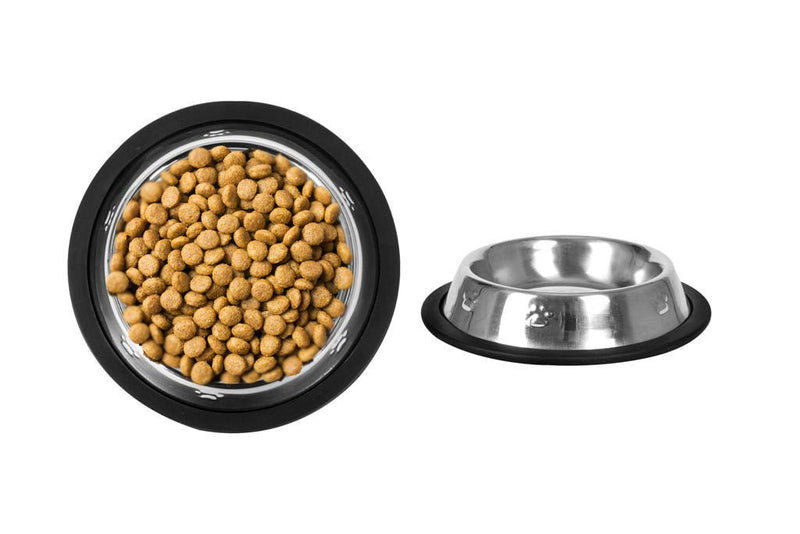 Dog Bowl Cat Bowl Food Water Kibble Treat Bowl Embossed Stainless Steel XSmall 200ml X-Small 200ml - PawsPlanet Australia