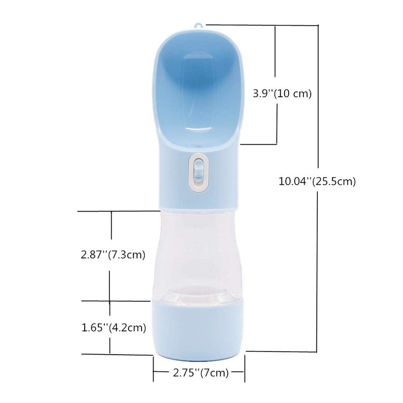 Misthis Dog Travel Water Bottle,Portable Dog Water Bottle Pet Drinking Bottle Drink Cup Dish Bowl Dispenser for Walking Traveling Hiking, Multifunctional Outdoor Water&Food Bowl for Dogs and Cats Blue - PawsPlanet Australia